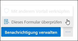 Option „Dieses Formular überprüfen“