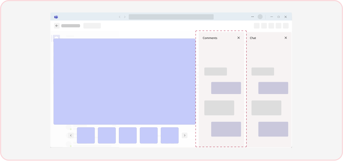 Das Beispiel zeigt die Verwendung einer Lightbox-Komponente mit Kommentaren im Chatbereich.