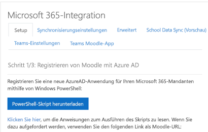 Screenshot: Microsoft 365-Integration