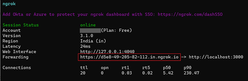  ngrok tunneling