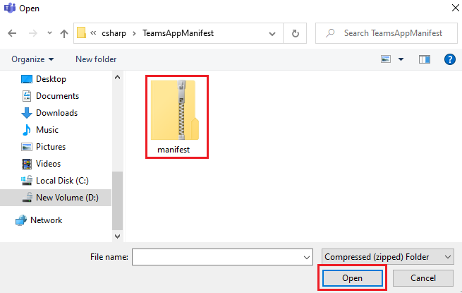 Zip-Datei auswählen