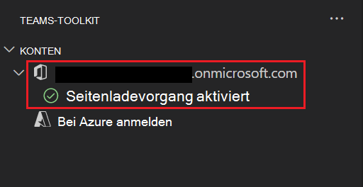 Screenshot: Anmeldeort bei Microsoft 365 und Azure