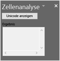 Das In Excel ausgeführte Cell Analyzer-VSTO-Add-In mit der Schaltfläche 