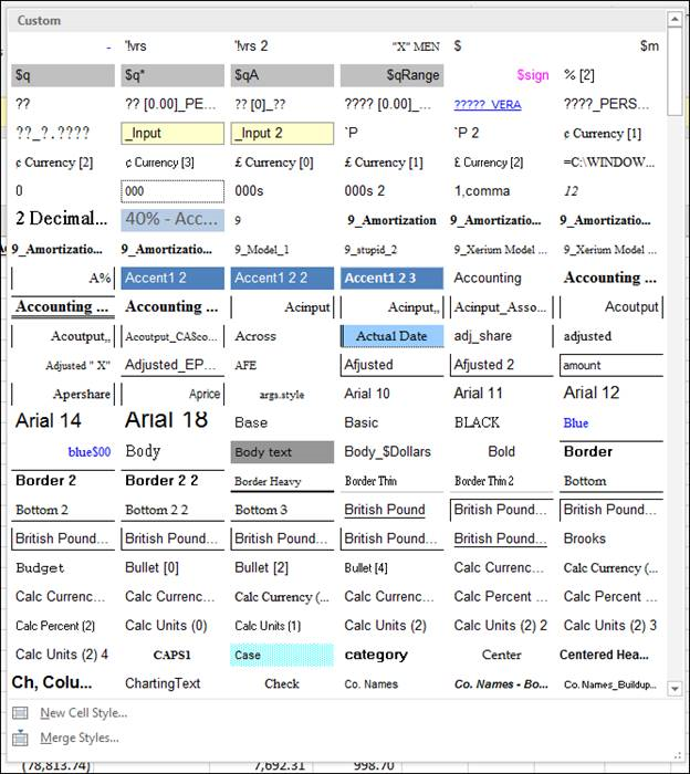 Screenshot: Beispiel mit 11.837 übermäßigen Formatierungselementen