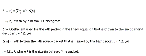 Generic equation for an FEC Packet