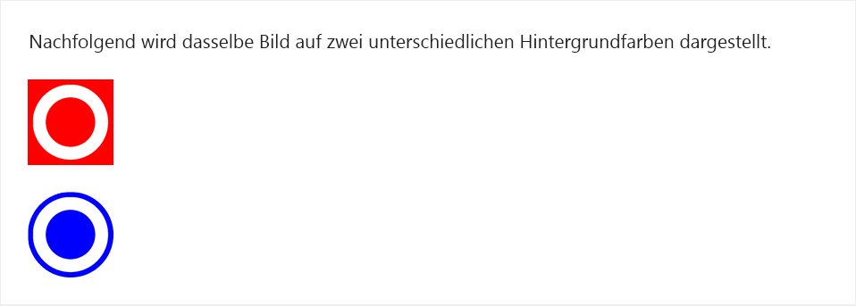 Screenshot der Beispielkarte für Bildeigenschaften.