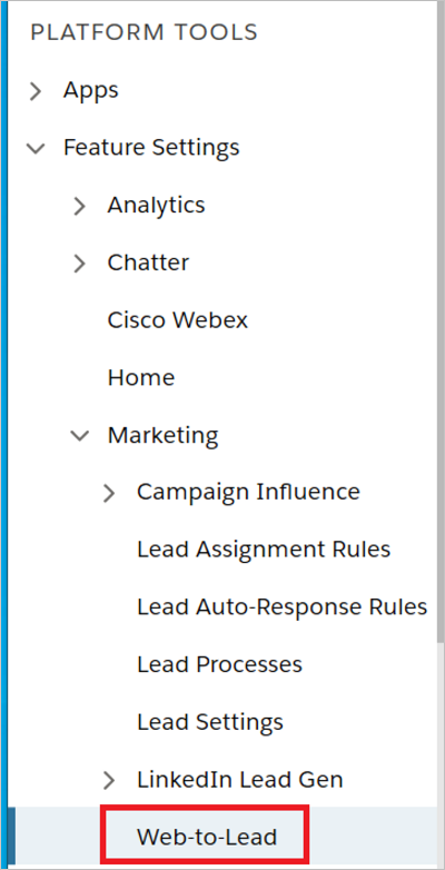 Web-to-Lead in Salesforce