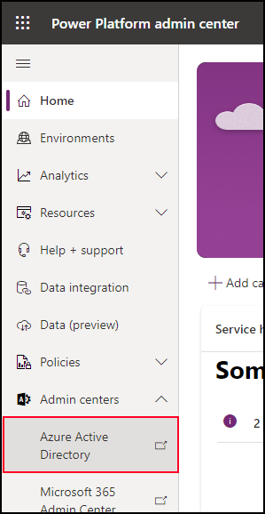 Microsoft Entra ID vom Power Platform Admin Center