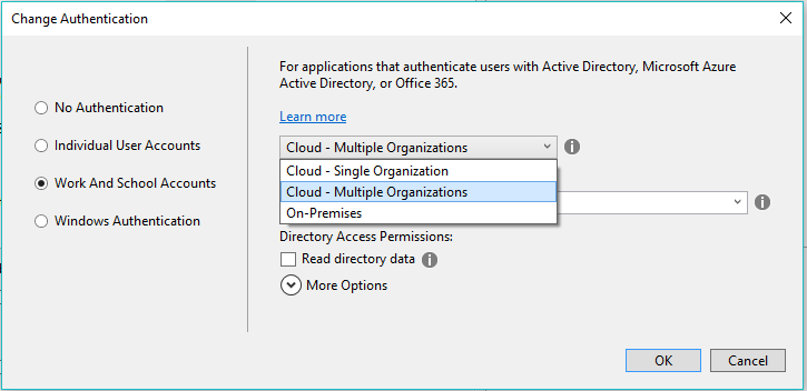 Dialog für die ASP.NET-MVC-Änderungsauthentifizierung.