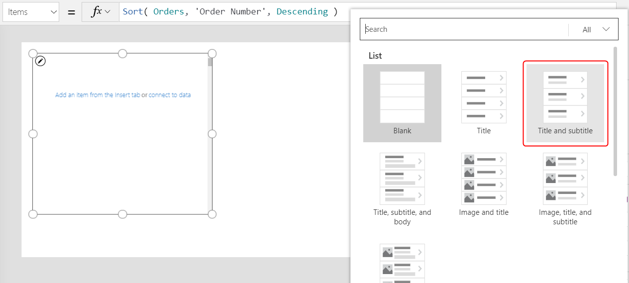 Auswählen eines Layouts