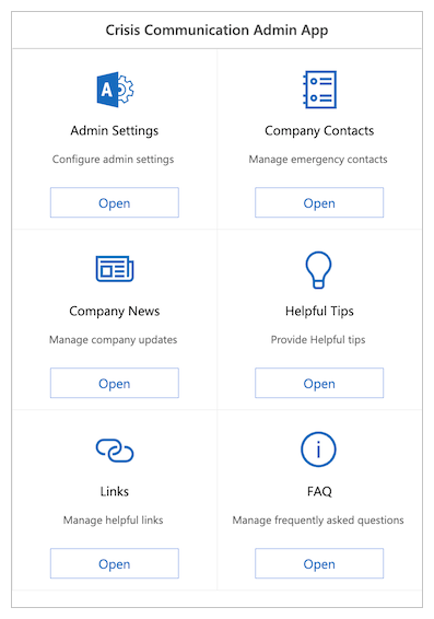 Die Crisis Communication Admin App