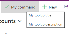 Beispiel für den Titel und die Beschreibung eines Befehls-Tooltips.