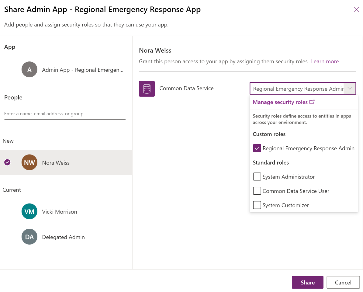 Azure AD Gruppe oder Admin-Benutzer angeben