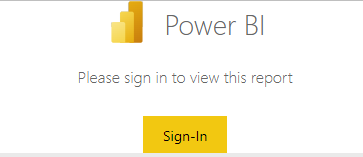 Screenshot: Power BI-Anmeldeseite mit Anmeldung zum Anzeigen dieses Berichtsdialogfelds.