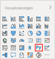 Screenshot: Option „Python“ in „Visualisierungen“