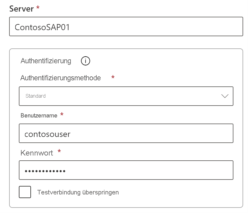  Screenshot of Filling in the data source settings.