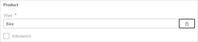 Screenshot: Änderbarer Standardparameterwert.