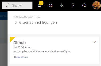 Screenshot of the Power BI notification icon expanded to show all notifications.