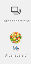 Screenshot von „Mein Arbeitsbereich“ im Navigationsbereich