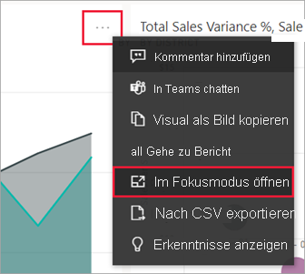 Screenshot: Erweitertes Menü „Weitere Optionen“ und ausgewählte Option „Im Fokusmodus öffnen“.