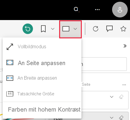 Screenshot: Menüoptionen 