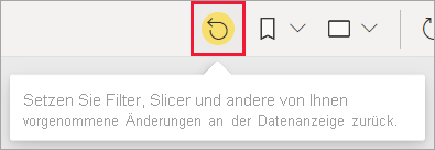 Screenshot des Symbols „Auf Standardwert zurücksetzen“.