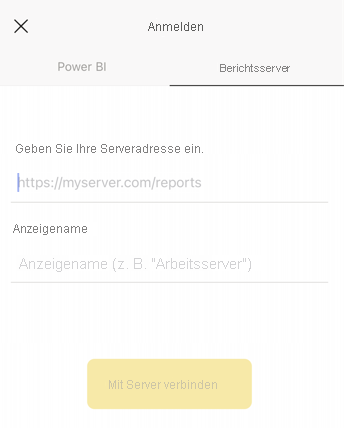 Screenshot des Dialogfelds „Mit Server verbinden“