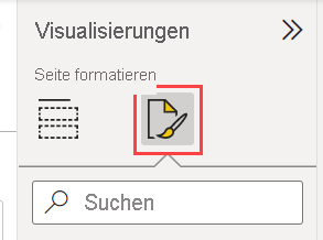 Screenshot: Registerkarte „Format“ im Bereich „Visualisierungen“