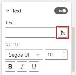 Screenshot des Textbereichs mit hervorgehobener Schaltfläche „Bedingte Formatierung“ für den Schaltflächentext.