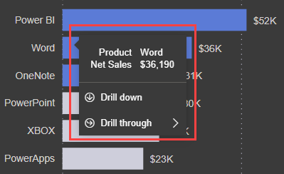 Screenshot: Moderne QuickInfo für ein Visual mit dem Innovate-Design