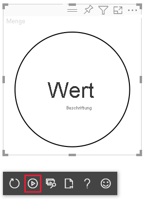 Screenshot des Klickens auf die Option zum Umschalten des automatischen Nachladens in der visuellen schwebenden Symbolleiste der Circle Card.