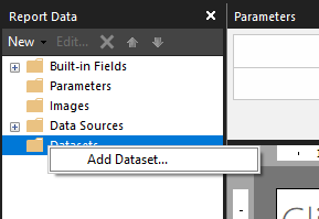 Screenshot, der das Dialogfeld „Dataset hinzufügen“ zeigt.