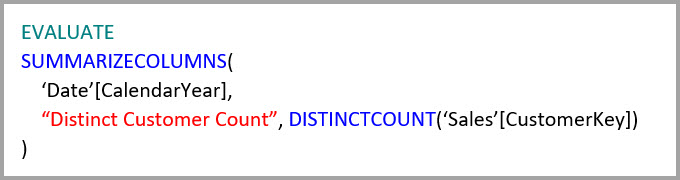 DISTINCTCOUNT-Aggregationsabfrage