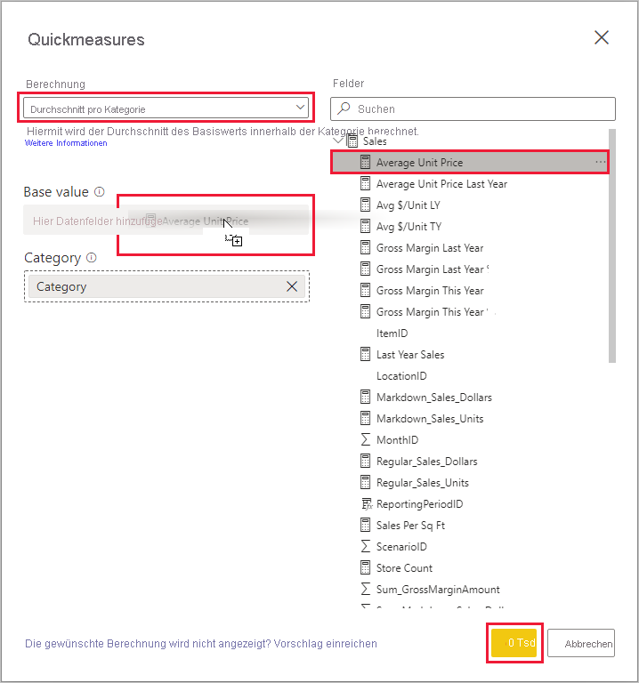 Screenshot der Power BI Desktop mit der Option „Filter“ im Bereich „Felder“.