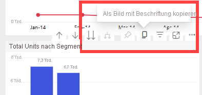 Screenshot der Option „Visual als Bild kopieren“.