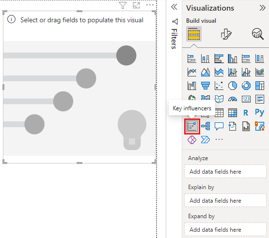 Screenshot des Symbols „Wichtigste Einflussfaktoren“ im Bereich „Visualisierungen“.