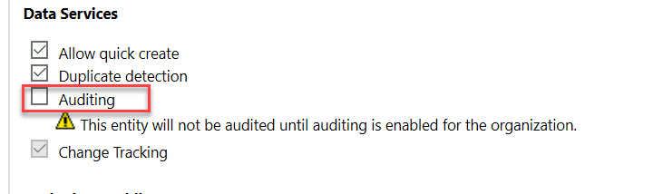 Auditing von Entitäten