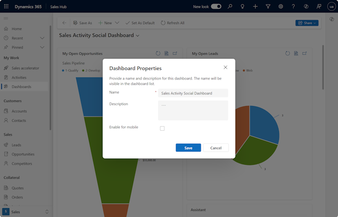 Als neues Dashboard speichern