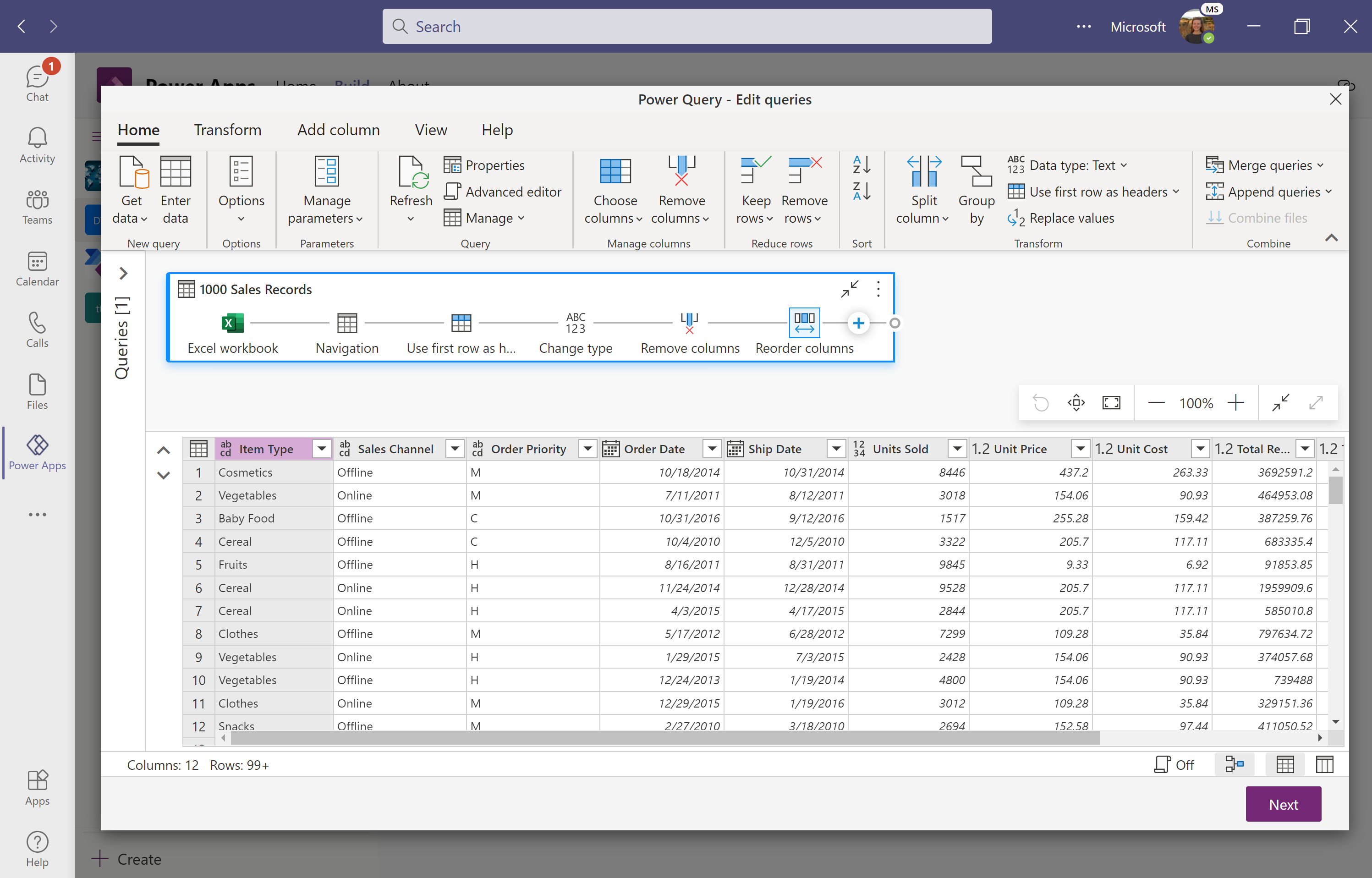 Bereinigen und Transformieren von Daten mit Power Query.