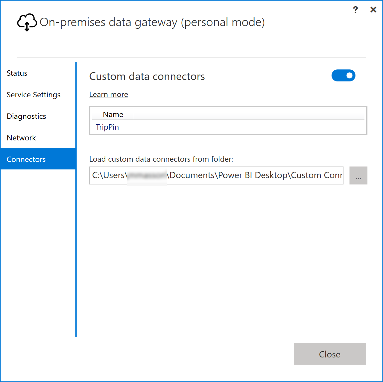 Konfiguration des Gateway-Konnektors.