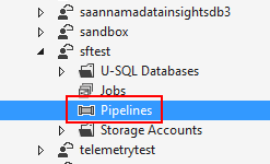 Auswählen des Knotens „Pipelines“