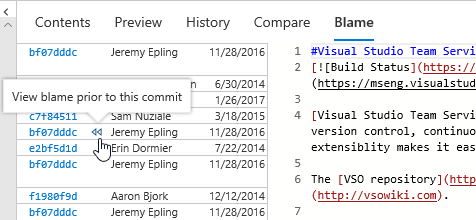 Blame history
