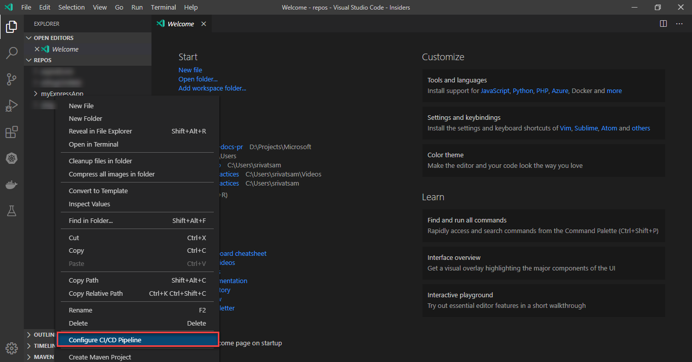 configure CI/CD