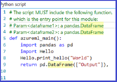 Als ZIP-Datei hochgeladener benutzerdefinierter Python-Code