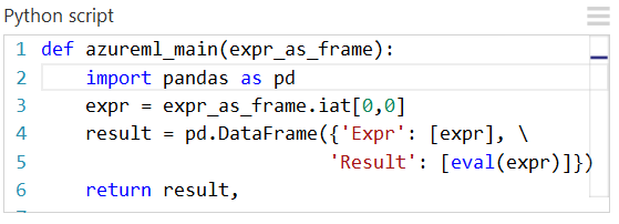 Python Pandas-Ausdruck