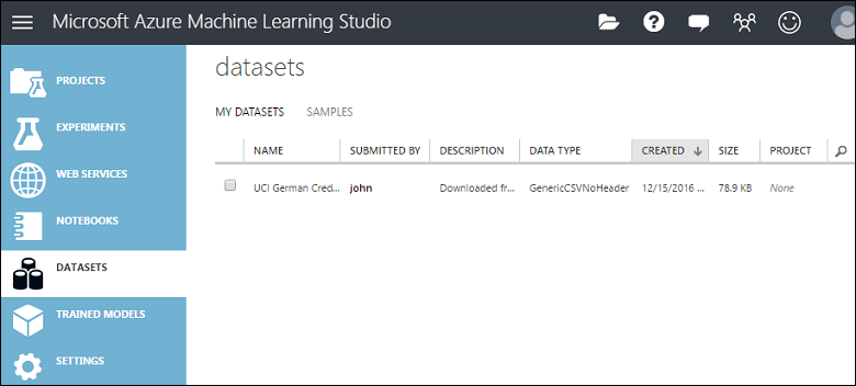 Verwalten von Datasets