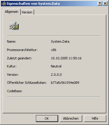 System.Data-Eigenschaften