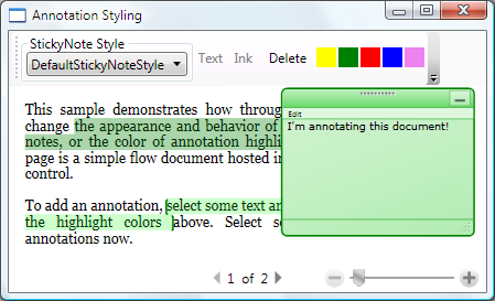 Annotation styling