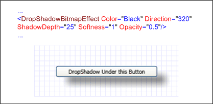 Screenshot: DropShadowBitmapEffect