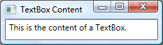 Ein TextBox-Steuerelement, das Text enthält